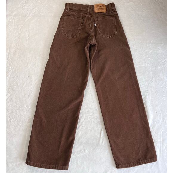 Levi's Vintage Boys Kids Brown Corduroy Pants size 10 Regular 1997 24X27 USA - Picture 2 of 9